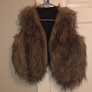 Fur faux vest
